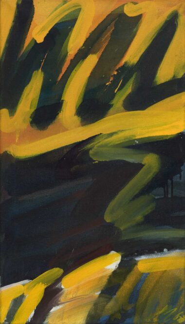 JOSEF MIKL, GELBE EBENE - 1960, Öl auf Leinwand, 77 x 44 cm Mikl Josef