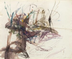 JOSEF MIKL, WIESENBLUMEN IM KUPFERGEFÄSS, PORZELLANKANDELABER - 1979, Aquarell auf Papier, 53 x 65 cm Mikl Josef
