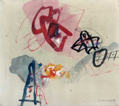 OHNE TITEL - 1987, Mischtechnik auf Papier, 32,2 x 36,2 cm Mostböck Karl