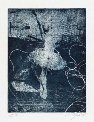 OHNE TITEL - 2024, Aquatintaradierung, Exemplar: E.A., 19,7 x 14,8 cm (28 x 19,5 cm) Gruber Edith