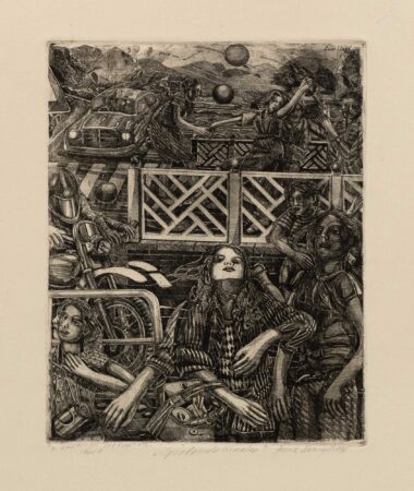 SPIELENDE KINDER - 1986, Radierung, Exemplar: Probedruck, 3. Zustand von 5, 35,5 x 28 cm (64,1 x 49,5 cm) Stangl Heinz