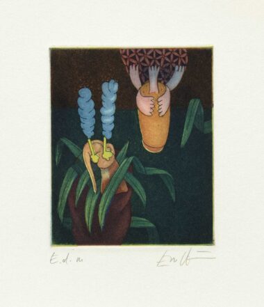 STILLLEBEN - 2008, Radierung, Exemplar: E.d.a, 11,2 x 9,3 cm (30 x 20,3 cm) Möseneder Eva