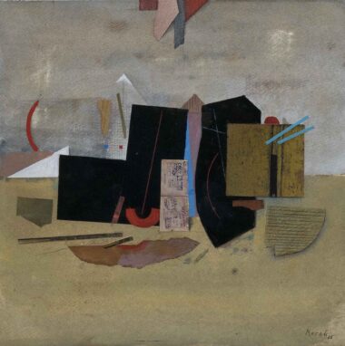 GEFÄSSE - 2025, Gouache, Collage auf Papier, 30 x 30 cm Korab Karl