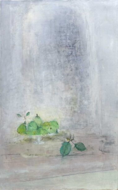 VERBORGENE STILLE - 2025, Öl auf Holz, 116 x 73,2 cm Bottet Nicole
