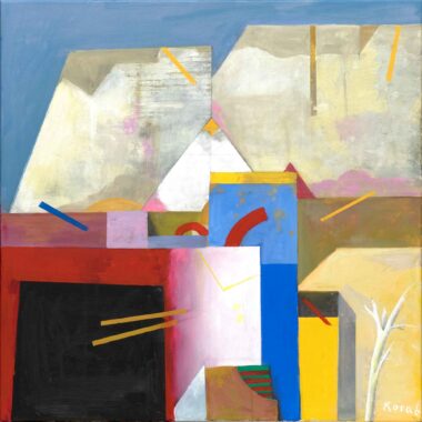 WEISSE DÄCHER - 2024, Öl auf Leinwand, 80 x 80 cm Korab Karl