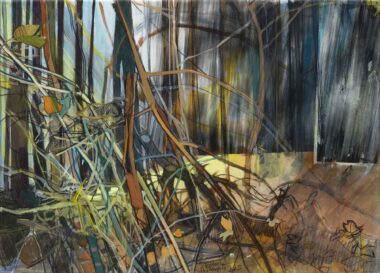 TOTHOLZ - 2025, Mischtechnik auf Leinwand, 50 x 70 cm, Werknummer 25020 Staufner Martin