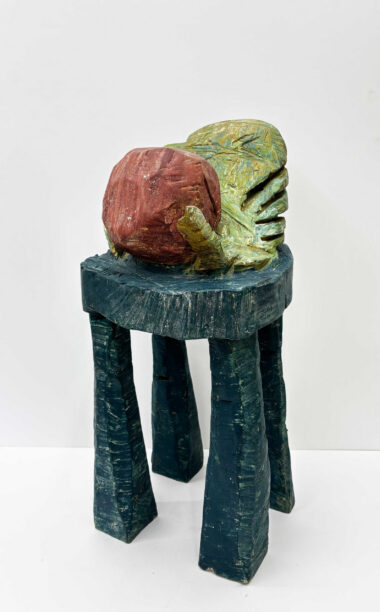 STILLLEBEN - 1998, Lindenholz bemalt, H 68 B 32 T 37 cm Riedl Annerose