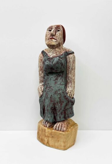 WUNSCH-ICH - 2026, Lindenholz bemalt, H 51,5 B 17,5 T 14 cm Riedl Annerose