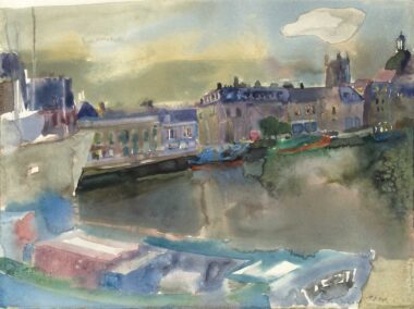 BASSIN VON DIEPPE - 1978, Aquarell auf Papier, 28,8 x 38,3 cm Kruckenhauser Hans
