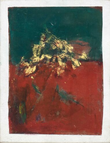 DIE FREUDE - 2024, Öl, Blattgold auf Papier auf Holz, 21 x 16 cm Bottet Nicole