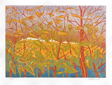 OHNE TITEL - 2025, Farbholzschnitt, Exemplar: 5/18, ca. 42,2 x 58,2 cm (51 x 65,5 cm) Richter Wolfgang