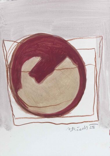 OHNE TITEL - 2025, Mischtechnik auf Papier, 41,9 x 29,6 cm Riedl Alois