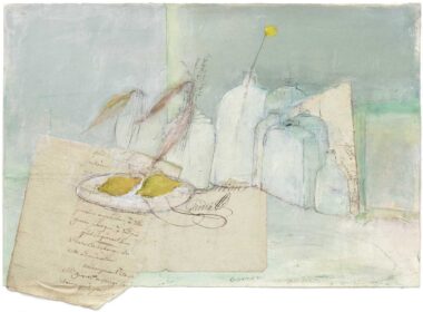 ZARTER HAUCH - 2026, Öl, Collage auf Papier, 30,5 x 41,8 cm Bottet Nicole