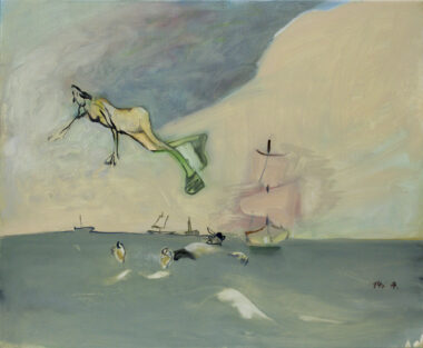 ALTES SEGELBOOT - 2014, Öl auf Leinwand, 63 x 76 cm Anzinger Siegfried