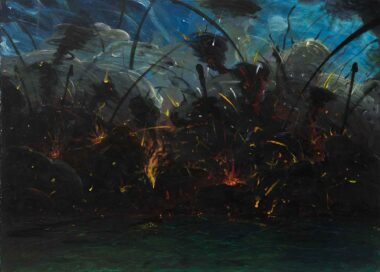 TAG 7 - 1985, Acryl auf Leinwand, 100 x 140 cm Schmögner Walter
