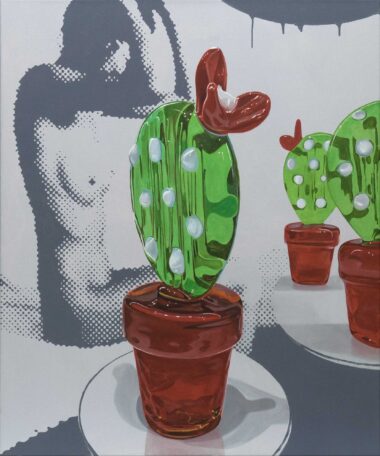 STACHELN - 2024, Acryl auf Leinwand, 120 x 100 cm Praska Martin