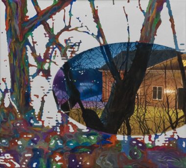 THE HOUSE OF THE RISING MOON - 2024, Acryl auf Leinwand, 90 x 100 cm Praska Martin