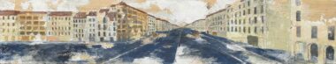 - 2026, Öl, Bleistift auf Holz, 18,9 x 99,6 cm Salzmann Nieves