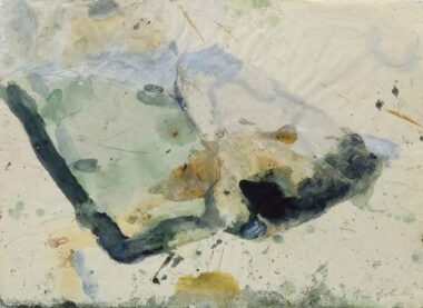aus der Serie LANDSCHAFTLICHES - 2002, Gouache auf Bütten, 55,3 x 75,7 cm Göbel Heinz