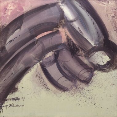 FIGUR IM QUADRAT - 1977, Öl auf Leinwand, 140 x 140 cm Mikl Josef