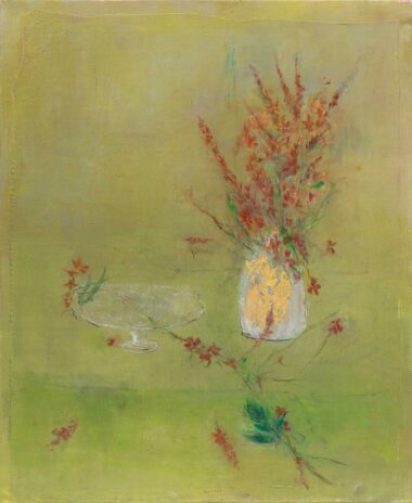 SOMMERDUFT - 2026, Öl, Bleistift, Blattgold auf Papier auf Leinwand, 63,5 x 77,5 cm Bottet Nicole