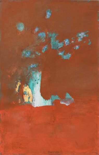 WINDHAUCH - 2026, Öl, Blattgold auf Papier, 25,3 x 16,3 cm Bottet Nicole